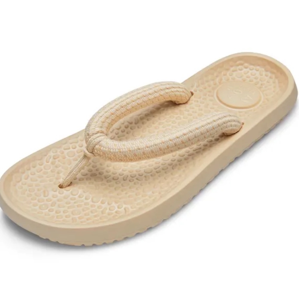 Allbirds Sugar Zeffer Flip Flops in Lux Beige Unisex Size M-10 W-12 Sustainable